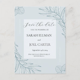 Elegante Boho Wildflower bewaar de datum Briefkaart