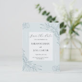 Elegante Boho Wildflower bewaar de datum Briefkaart (Staand voorkant)