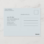 Elegante Boho Wildflower bewaar de datum Briefkaart (Achterkant)