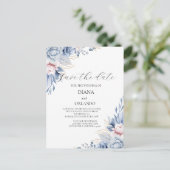 Elegante Boho Wildflower bewaar de datum Briefkaart (Staand voorkant)