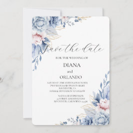 Elegante Boho Wildflower bewaar de datum Kaart