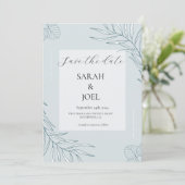 Elegante Boho Wildflower bewaar de datum Save The Date (Staand voorkant)