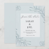 Elegante Boho Wildflower bewaar de datum Save The Date (Voorkant / Achterkant)