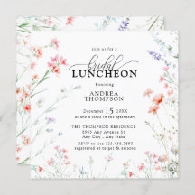Elegante Boho Wildflower Bloemen Bruids Luncheon