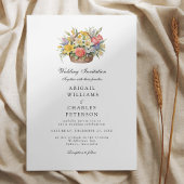 Elegante boho Wildflower bloemenmand Kaart