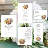 Elegante boho Wildflower bloemenmand Kaart