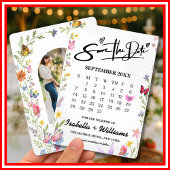 Elegante Boho Wildflower Bloemvlinders bruiloft Save The Date