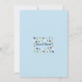 Elegante Boho Wildflower Blue Save-the-Date Kaart (Achterkant)