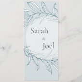 Elegante Boho Wildflower bruiloft Menu (Achterkant)