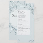 Elegante Boho Wildflower bruiloft Menu (Voorkant / Achterkant)