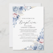 Elegante Boho Wildflower doop Kaart (Voorkant)