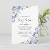 Elegante Boho Wildflower doop Kaart (Staand voorkant)