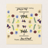 Elegante Boho Wildflower Eggshell Plaatskaarten Kaart (Buitenkant ongevouwen)