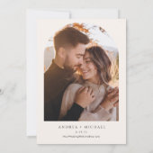 Elegante Boho Wildflower Fall bruiloft foto Kaart (Achterkant)