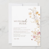 Elegante Boho Wildflower Foto Casual bruiloft Kaart (Voorkant)
