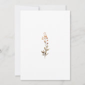 Elegante Boho Wildflower Kalligrafie bruiloft Kaart (Achterkant)