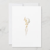 Elegante Boho Wildflower Kalligrafie bruiloft Kaart (Achterkant)