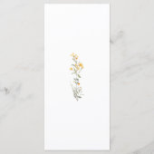 Elegante Boho Wildflower Kalligrafie bruiloft Menu (Achterkant)