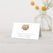 Elegante Boho wildflower mand Plaatskaartje (Achterkant)