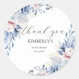 Elegante Boho Wildflower Ronde Sticker