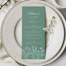 Elegante Boho Wildflower Spring Green Wedding
