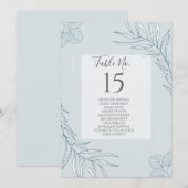 Elegante Boho Wildflower Trouwtafel zitplaatsen Kaart (Voorkant / Achterkant)