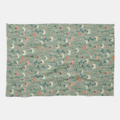 Elegante Boho Wildflower Tuin Sage Groen Theedoek (Horizontaal)