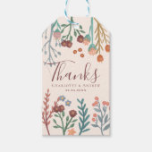Elegante Boho Wildflower Wedding Favoriet Cadeaulabel (Voorkant)