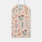 Elegante Boho Wildflower Wedding Favoriet Cadeaulabel (Achterkant)