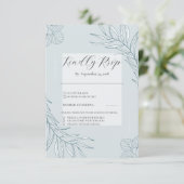 elegante Boho Wildflower Wedding RSVP Kaartje (Staand voorkant)