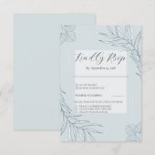 elegante Boho Wildflower Wedding RSVP Kaartje (Voorkant / Achterkant)