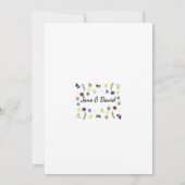 Elegante Boho Wildflower White Save-the-Date Kaart (Achterkant)