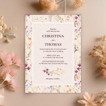 Elegante Boho Wildflowers Fall Wedding