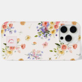 Elegante Boho Wildflowers | Initiaal monogram Case-Mate iPhone Case (Achterkant (horizontaal))