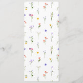 Elegante Boho wildflowers Script Wedding Menu (Achterkant)