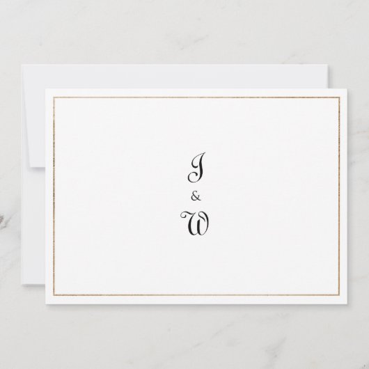 Elegante boho wit goud bloemenlelie Dank U Kaart (Achterkant)