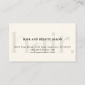 Elegante Boho Wit Zwart Schaar Haar Stylist Visitekaartje (Achterkant)