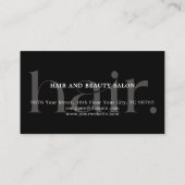 Elegante Boho Wit Zwart Schaar Haar Stylist Visitekaartje (Achterkant)