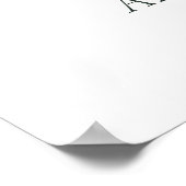 Elegante Boho witte rozen met groen Welkom Poster (Hoek)