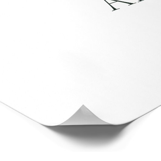 Elegante Boho witte rozen met groen Welkom Poster (Hoek)