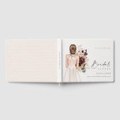 Elegante Boho witte trouwjurk bruidsdouche Gastenboek (Volledig)