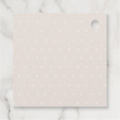 Elegante Boho Witte Trouwjurk Bruidsfeest Bedankjes Labels (Achterkant)