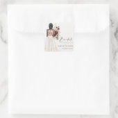 Elegante Boho witte trouwjurk bruidsjurk Vierkante Sticker (Tas)