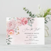 Elegante Boho zomer lente bloesem foto Save The Date (Staand voorkant)