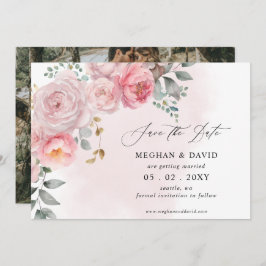 Elegante Boho zomer lente bloesem foto Save The Date