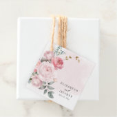 Elegante Boho Zomer Lente Blush Bloemen Bruiloft Bedankjes Labels (In situ)