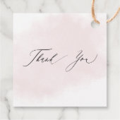 Elegante Boho Zomer Lente Blush Bloemen Bruiloft Bedankjes Labels (Achterkant)