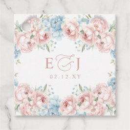 Elegante Boho Zomer Lente Blush Bloemen Bruiloft Bedankjes Labels