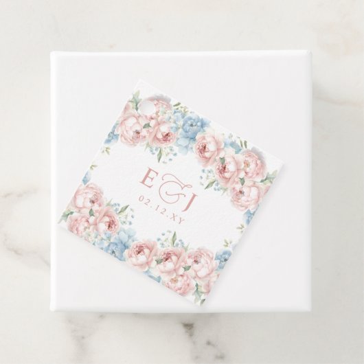 Elegante Boho Zomer Lente Blush Bloemen Bruiloft Bedankjes Labels (In situ)