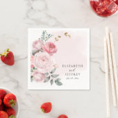 Elegante Boho Zomer Lente Blush Bloemen Bruiloft Servet (Insitu)